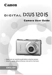 Canon Digital Ixus 120 IS manual. Camera Instructions.